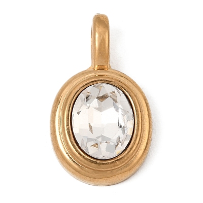 304 Stainless Steel with Rhinestone Pendants SA-CBAA9A2-13G-04-1