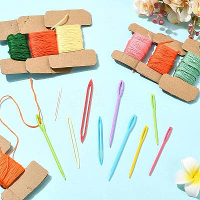 11Pcs Plastic Big Eye Needle for Sewing TOOL-FS0001-06-1