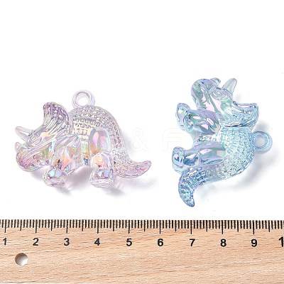 Electroplate Transparent UV Plating Acrylic Pendants OACR-I014-06-1