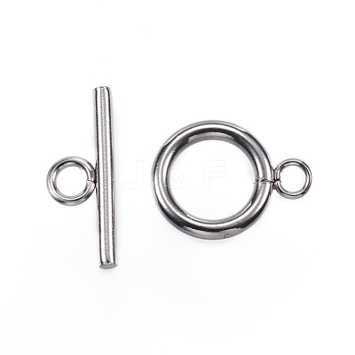 Non-Tarnish 304 Stainless Steel Toggle Clasps X-STAS-F040-40C-P-1