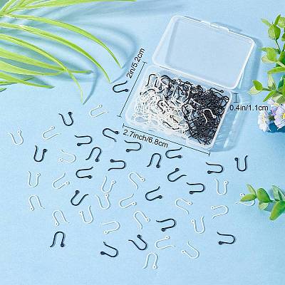 200Pcs 2 Colors Plastic Earring Hooks KY-SC0001-67-1