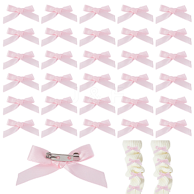 Bowknot Polyester Pins LS-JEWB-WH0010-89C-1