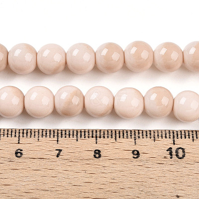 Baking Paint Glass Beads Strands DGLA-N012-8mm-07-1