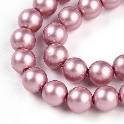 Baking Paint Pearlized Glass Pearl Bead Strands HY-N002-5mm-C01-1