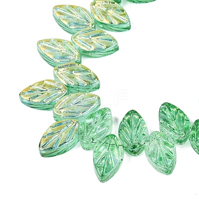 Electroplate Transparent Glass Beads Strands EGLA-N056-03A-11-1