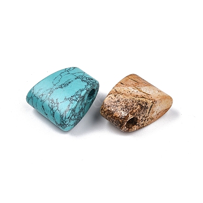 Natural & Synthetic Mixed Stone European Beads G-N344-29-1