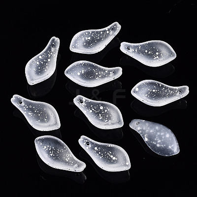 Transparent Spray Painted Glass Pendants GLAA-N042-001A-A01-1