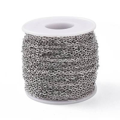 Tarnish Resistant 304 Stainless Steel Cable Chains CHS-R002-01-1