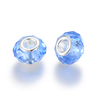 Handmade Glass European Beads X-GPDL25Y-22-1