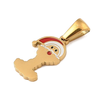 Christmas Theme 304 Stainless Steel Pendants STAS-R007-01I-G-1