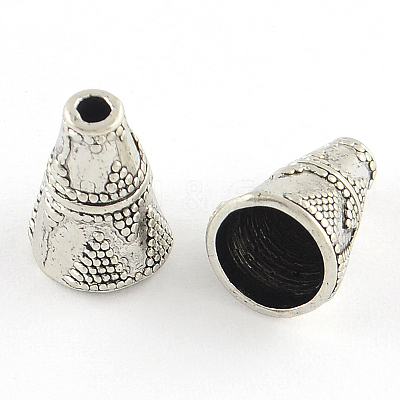 Tibetan Style Cone Alloy Bead Caps LS-TIBE-Q044-13AS-RS-1
