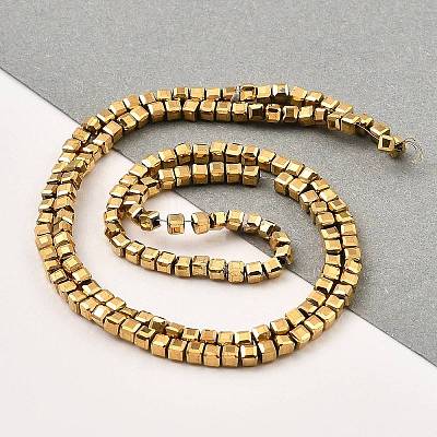 Electroplated Synthetic Non-Magnetic Hematite Beads Strands G-E606-C01-G-1