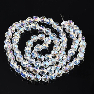 Transparent Glass Beads Strands EGLA-T008-14A-02-1