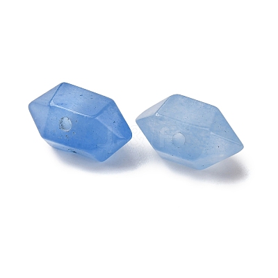 Dyed Natural White Jade Imitation Aquamarine Beads G-M452-01C-1