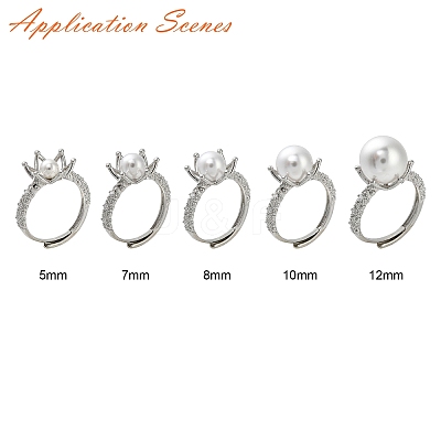 Adjustable Brass Ring Findings KK-WH0062-40P-1