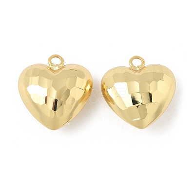 Heart Brass Pendants KK-M327-02C-G-1