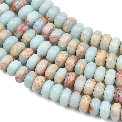 Synthetic Aqua Terra Jasper Beads Strands X-G-S366-102A-1