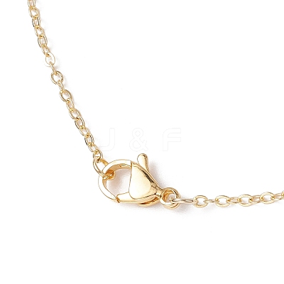Natural Cultured Freshwater Pearl Potato Beaded Brass Heart with Letter Pendant Double Layer Necklaces NJEW-JN05392-01-1