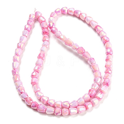 Electroplate Glass Beads Strand GLAA-G088-03-01E-1