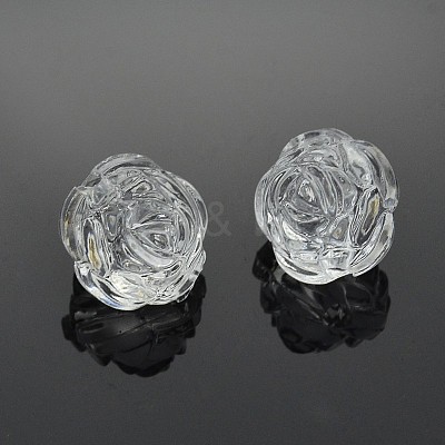Transparent Clear Frosted Acrylic Beads X-PL713Y-1-1