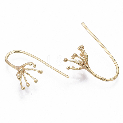 Brass Earring Hooks KK-N231-06-NF-1