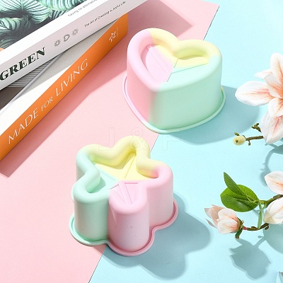2Pcs 2 Styles Heart and Star Shape Cake Baking Silicone Molds ST-CJ0043-084-1