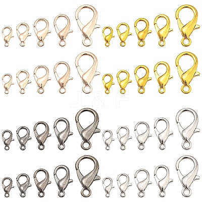 100Pcs 5 Styles Zinc Alloy Lobster Claw Clasps FIND-YW0006-16-1