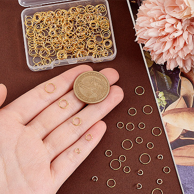 400Pcs 4 Styles 304 Stainless Steel Open Jump Rings STAS-GA0001-66-1
