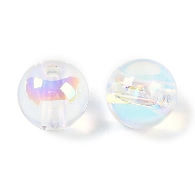 Plating Acrylic Beads OACR-S145-09-1
