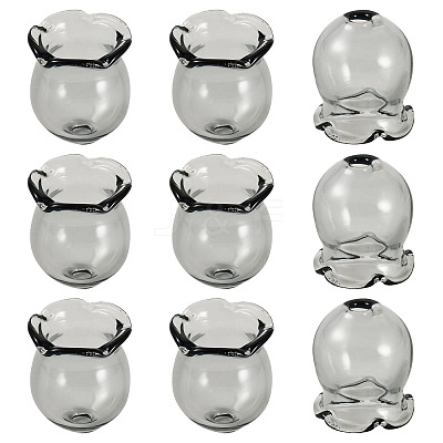 10Pcs Glass Bead Caps for Wind Chimes Making GLAA-BY0001-05A-1