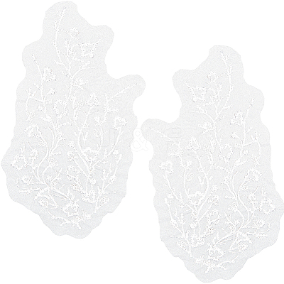 Flower Beading Lace Appliques DIY-WH0304-958-1