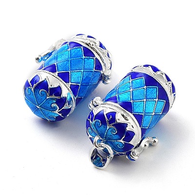 Brass Prayer Box Pendants KK-D528-16-1