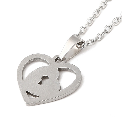 Non-Tarnish 306 Stainless Steel Pendant Necklace for Women LS-NJEW-Q772-01P-10-1