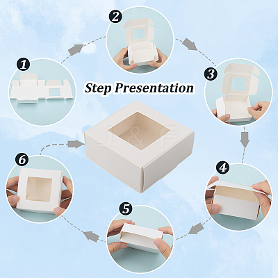 Square Paper Boxes with Clear Window SOAP-DJ0001-02B-03-1