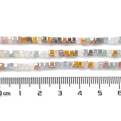 Gradient Color Electroplate Glass Bead Strands GLAA-E042-05-B05-1
