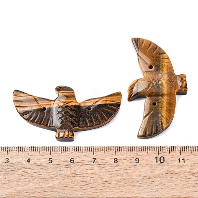 Natural Tiger Eye Carved Big Pendants G-A288-01F-1