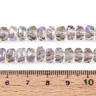 Electroplate Transparent Glass Beads Strands EGLA-N022-04A-D17-1