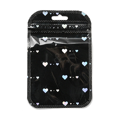 Rectangle Glitter Holographic Plastic Yin-yang Zip Top Gift Bags OPP-E004-01A-B01-1