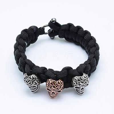 Nylon Cord Bracelets BJEW-P173-36-1