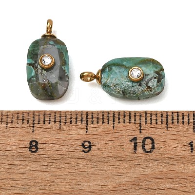 Natural African Turquoise(Jasper) Faceted Pendants GG-CBA38A9-03G-01-1