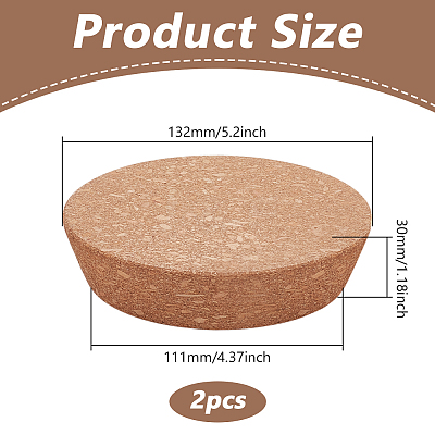 2Pcs Wood Cork Stopper FIND-BC0016-19-1