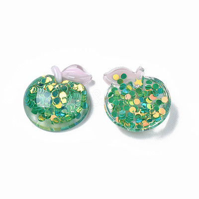 Autumn Theme Transparent Epoxy Resin Cabochons LS-CRES-N034-01-1