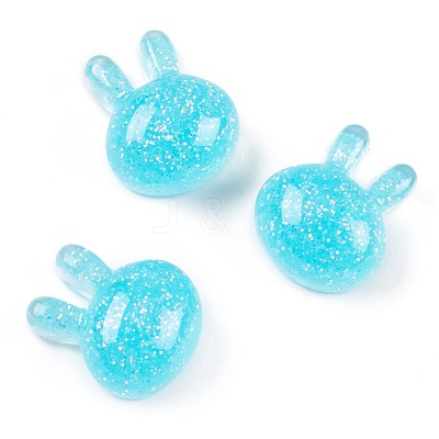 Transparent Epoxy Resin Bunny Decoden Cabochons CRES-P035-03E-1