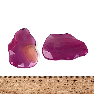 Dyed Natural Agate Big Pendants G-Q606-80B-1