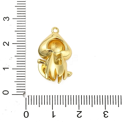 Halloween Brass Enamel Pendants KK-F915-01G-G-1