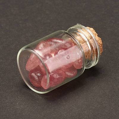 Transparent Glass Wishing Bottle Decoration DJEW-A001-01B-10-1