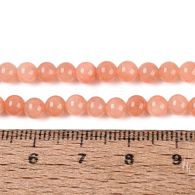 Natural Dyed Yellow Jade Gemstone Bead Strands X-G-R271-4mm-Y31-1