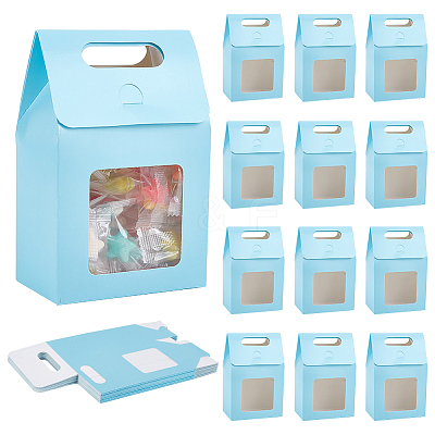 Paper Gift Storage Boxes with Visible Window CON-WH0110-003A-01-1