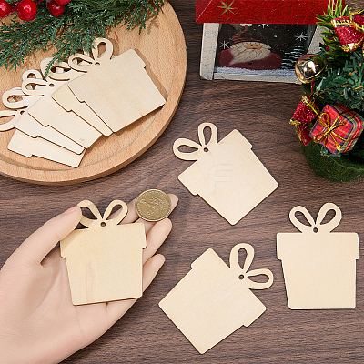 3 Sets Wooden Pendant Decorations WOOD-SC0001-86C-1