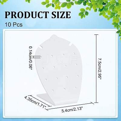 10Pcs Acrylic Slant Back Earring Stands Displays EDIS-PH0001-79-1